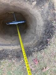 During: Our Foreman, Emmanuel, and his crew secured the GeoLock Wall Anchors inside and outside the home.