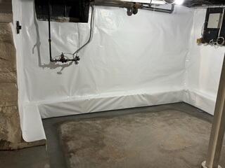 Our crew added WaterGuard and CleanSpace Wall Panels to capture and redirect water efficiently while creating a clean, mold-resistant barrier for a healthier, dry basement.