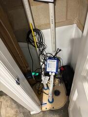 We installed our TripleSafe Sump Pump to provide the homeowner with maximum protection, ensuring dependable pumping power with three layers of backup so the basement stays dry even during heavy storms or power outages.