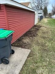 The crew covered the holes back with dirt