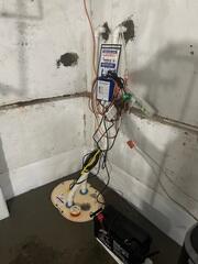 We installed our TripleSafe Sump Pump System to give the homeowner maximum protection against heavy water intrusion. Featuring three pumps, including a battery backup, it's built to keep the basement dry even during storms, power outages, or high groundwater levels.