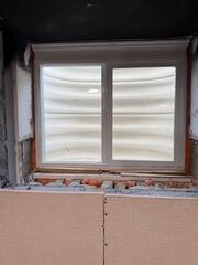 Sunhouse was installed on the window to seal off moisture keeping any water from leaking into the basement.
