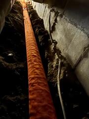 StarPipe was installed around the perimeter of the crawl space to direct seeping water from the walls and floors and directs it towards the sump pump for removal.