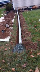 LawnScape was installed on the lawn to release the floodwater from the basement without affecting the home's foundation.
