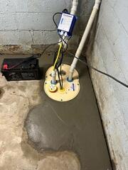 Our TripleSafe Sump Pump was chosen for its high-capacity, reliable performance and triple-redundancy design. It ensures rapid water removal even during heavy rainfall or power outages, keeping the basement consistently dry and safe from flooding.