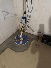 Our SuperSump Premier Sump Pump was chosen for its high-capacity, dependable performance. It quickly removes collected water, keeping the basement dry even during heavy rainfall or unexpected power outages.