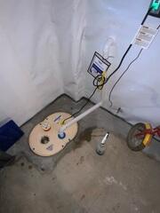 TripleSafe was installed in the corner of the basement to provide the ultimate protection with its three pumps.