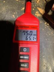 A healthy relative humidity is considered below 50% , this crawl space had a humidity of 75% which is high and caused issues for this home.