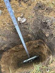 During: Our Foreman, Kiko, and his crew secured 20 GeoLock Wall Anchors on the damaged walls.