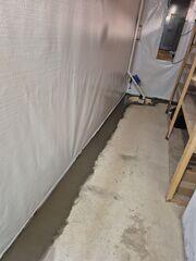 After: The homeowner was relieved to know their basement was properly waterproofed.
