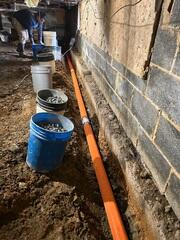 Our StarPipe Drainage System was installed to efficiently capture groundwater along the crawl space perimeter and redirect it away from the foundation, preventing water buildup and reducing the risk of moisture-related damage.
