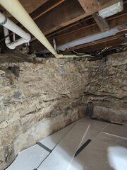 During: Our Foreman, Lane, and his crew encapsulated the crawl space using Drainage Matting and CleanSpace.