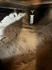 During: Our crew installed a new supplemental beam and SmartJacks to ensure the crawl space is properly supported.