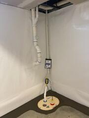 TripleSafe sump pump installed to provide reliable protection during heavy storms, offering multiple levels of pumping power and backup support.