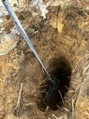 During: Our Foreman, Kevin, and his crew secured all the GeoLock Wall Anchors on the foundation.