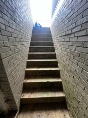 Bowing walls in basement entryway
