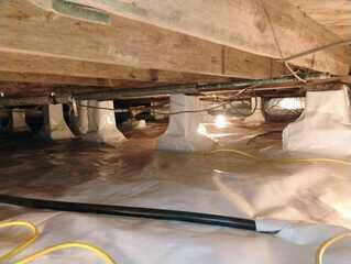 The Crawl Space in Sterling, VA is encapsulated fully and now homeowner's home is secure.