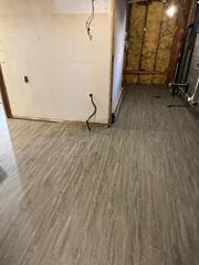 ThermalDry flooring was installed to provide a nice finish while waterproofing.