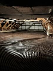 During: Our Foreman, Aaron, and his crew successfully secured Drainage Matting and CleanSpace throughout the crawl space.