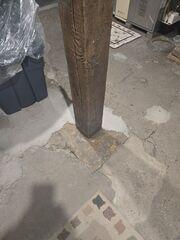 Before: Our Service Technician, Jon, recommended replacing the supports in the home.