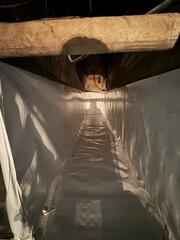 After: Roel, one of our foremen, recommended installing CleanSpace on the unfinished walls and floors.