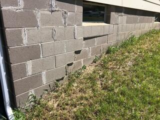 Before: Our Design Specialist recommended stabilization along the struggling walls.