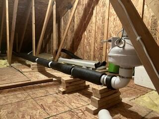 After: The Radon Mitigation System was properly secured, and the homeowner was given peace of mind knowing their home was properly protected.