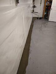 We installed WaterGuard to capture and redirect groundwater away from the foundation, preventing water from seeping into the basement and protecting the home from long-term moisture damage.