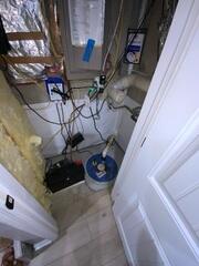 SuperSump was installed in the closet to protect the area from flooding.