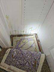 Before: Our Design Specialist, Eric, noted several areas that were suffering from water intrusion.