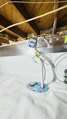 SmartSump is a reliable sump pump system engineered to automatically remove water from the crawl space. With built-in alerts and optional battery backup, it provides dependable protection and peace of mind during heavy rains or power outages.