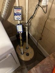 TripleSafe was installed in the corner to provide three layers of protection with its three pumps.