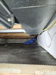 During: Our Foreman, Lane, and his crew secured all the products in the crawl space.