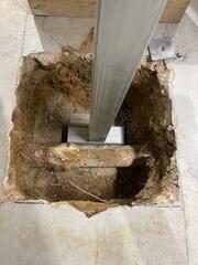 During: Our Forman, Raul, and his crew installed two SmartJacks along the already installed supplemental beam.