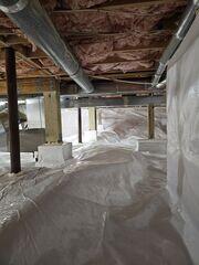 The CleanSpace Vapor Barrier System was installed to encapsulate the crawl space, sealing out ground moisture and helping protect the area from humidity-related issues. The durable liner is designed for long-term performance and creates a cleaner, more controlled crawl space environment.