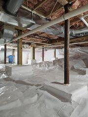 The CleanSpace Vapor Barrier System was installed to encapsulate the crawl space, sealing out ground moisture and helping protect the area from humidity-related issues. The durable liner is designed for long-term performance and creates a cleaner, more controlled crawl space environment.