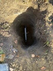 During: Our Foreman, Gabriel, and his crew installed 17 GeoLock Wall Anchors along the struggling walls.