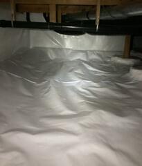 Our CleanSpace system brightens the crawl space with its white finish, providing the homeowner with an easy view to make sure it is free of dirt, mold and pests.