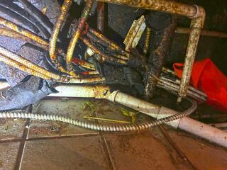 And a lot of grease and dirt underneath the equipment.