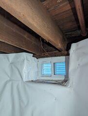 CleanSpace was installed on the walls to keep the moisture and humidity from the walls from filtering into the basement and weakening the supports and creating an unstable environment.