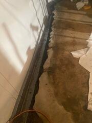 WaterGuard was installed around the perimeter of the basement to collect seeping water and direct it to the sump pump