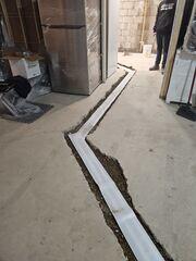 During: Our Foreman, Juan, and his crew successfully secured all the products in the basement.