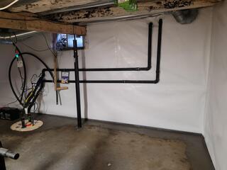 After we installed cleanspace wall system, waterguard subfloor drainage system, and triple safe sump pump