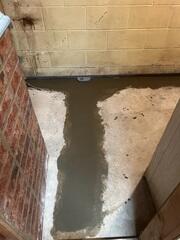 During: Our crew successfully secured the system around the basement perimeter.