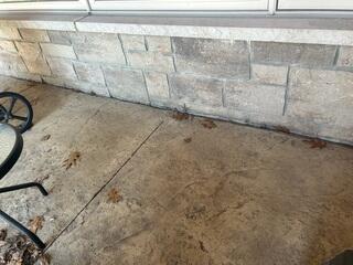 Deep cleaning and clearing out the expansion joints. We removed old debris and mineral deposits to ensure the new sealant bonds perfectly.