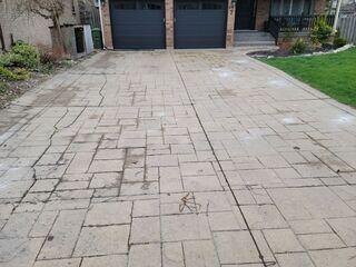 The finished result: a smooth, safe transition that preserves the beauty of the decorative concrete without the need for a tear-out.