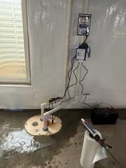 Our TripleSafe Sump Pump was installed as a reliable, high-capacity solution for removing collected water from the basement.