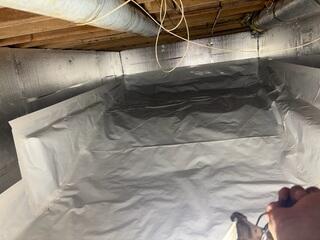 Our CleanSpace Vapor Barrier System blocks ground moisture and humidity from entering the space, preventing mold growth and protecting the home from long-term moisture-related damage.