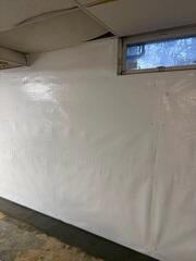 CleanSpace Wall Panels were installed to create a durable, moisture-resistant barrier along the basement walls.