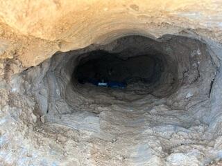 During: Our Foreman, Jose, and his crew secured the GeoLock Wall Anchors on the struggling walls.